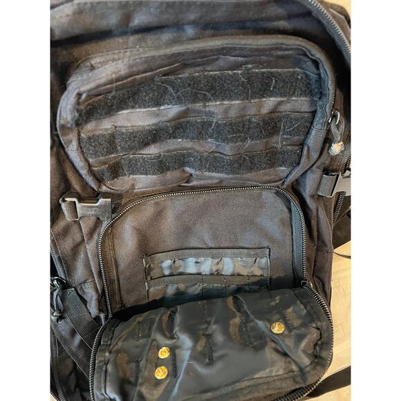 Generic Black Tactical Backpack w Pin - Picture 4 of 6